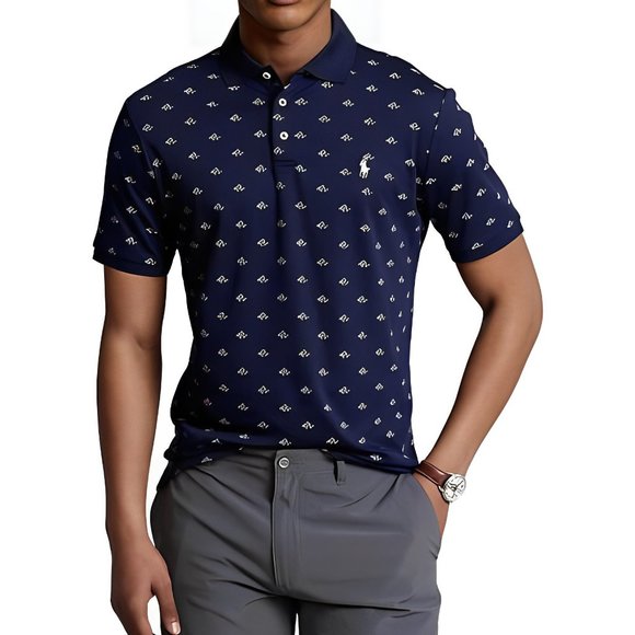 NWT Polo Ralph Lauren MENS Polo Shirt M L Classic-Fit Deco SILKY Soft Cotton SS - Picture 1 of 7
